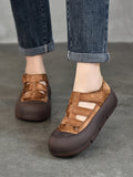 namcoverse Women Casual Summer Genuine Leather Platform Shoes AA1019