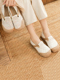 namcoverse Women Ethnic Summer Linen Cotton Flat Shoes KL1035