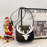 New Women's Christmas Fawn Shoulder Crossbody Bag Forest Style Girl Small Square Bag