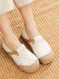 namcoverse Women Ethnic Summer Linen Cotton Flat Shoes KL1035