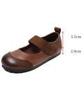 namcoverse Women Summer Soft Solid Leather Flat Shoes QW1020