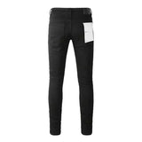 Purple Jeans American High Street Black Pleated Basic Model  New Fashion Trend High Quality Jeans