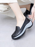 namcoverse Women Summer Casual Leather Cutout Platform Shoes SC1039