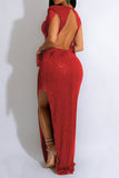 namcoverse Sequined Striking High Slipt Maxi Dress