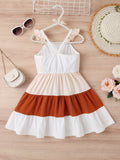 Adorable Cartoon Kitty Girls Summer Dress - Cute Ruffles, Contrast Stitching & Easy-Care Knit Fabric