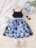 Charming Girls Flower Print Cami Tutu Dress - Lightweight Summer Party Wear with Flouncy Tutu Skirt - Perfect Gift Idea