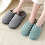 Slippers Classic Fuzzy Home Slipper Women Winter Warm Fur Plush Non Slip Indoor Female House Room Shoe Man male Lazy Footwear Bedroom