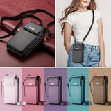 Womens RFID-Blocking Crossbody Phone Bag - Stylish Shoulder Purse with Secure Card Slots & Adjustable Strap