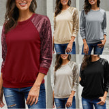 NAMCOVERSE  sequined knitted sweater women's popular 2025 2025 trade, round neck long-sleeved versatile straight top, large size spot