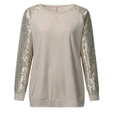 NAMCOVERSE  sequined knitted sweater women's popular 2025 2025 trade, round neck long-sleeved versatile straight top, large size spot