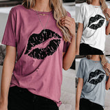NAMCOVERSE  popular short-sleeved t-shirt women's New summer new product slim-fitting geometric pattern body fresh and sweet women's top