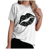 NAMCOVERSE  popular short-sleeved t-shirt women's New summer new product slim-fitting geometric pattern body fresh and sweet women's top