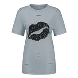 NAMCOVERSE  popular short-sleeved t-shirt women's New summer new product slim-fitting geometric pattern body fresh and sweet women's top