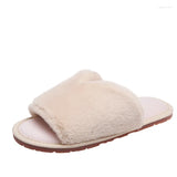 Slippers Women  Autumn And Winter Indoor Fuzzy Female Fluffy Slipper Ladies Soft Plush House