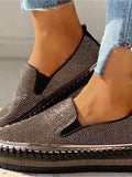 Rhinestone Decor Surface Casual Sneakers