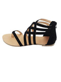 Solid Lace-up Front Sandals