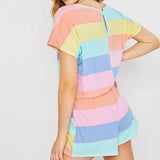 NAMCOVERSE   popular casual two-piece set, belly cover beach swimsuit Popular trade new striped home pajama set