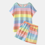 NAMCOVERSE   popular casual two-piece set, belly cover beach swimsuit Popular trade new striped home pajama set