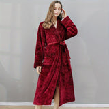 Super Soft Flannel Long Bathrobe for Couples - Contemporary Space-Themed Cozy Loungewear, Knit Fabric Polyester, Warm Plush Bath Pajama Robe, 300gsm