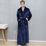 Super Soft Flannel Long Bathrobe for Couples - Contemporary Space-Themed Cozy Loungewear, Knit Fabric Polyester, Warm Plush Bath Pajama Robe, 300gsm