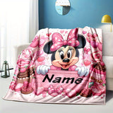 Personalized Mickey Mouse Custom Name Throw Blanket - Soft, Lightweight & Warm for Couch, Bed, Outdoor Use - Perfect Birthday Gift Mickey Mouse Blanket