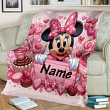 Personalized Mickey Mouse Custom Name Throw Blanket - Soft, Lightweight & Warm for Couch, Bed, Outdoor Use - Perfect Birthday Gift Mickey Mouse Blanket