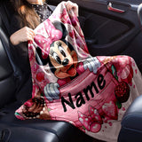 Personalized Mickey Mouse Custom Name Throw Blanket - Soft, Lightweight & Warm for Couch, Bed, Outdoor Use - Perfect Birthday Gift Mickey Mouse Blanket