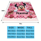 Personalized Mickey Mouse Custom Name Throw Blanket - Soft, Lightweight & Warm for Couch, Bed, Outdoor Use - Perfect Birthday Gift Mickey Mouse Blanket