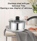 Stainless Steel Saucepan Set: Perfect for Cooking Milk, Soup, or Pasta - Includes Lids