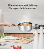 Stainless Steel Saucepan Set: Perfect for Cooking Milk, Soup, or Pasta - Includes Lids