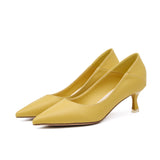 2025 238-1 single shoes women's 2025 new light mouth thin heel medium heel single shoes women's black work shoes small short heel women's shoes
