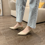 2025 238-1 single shoes women's 2025 new light mouth thin heel medium heel single shoes women's black work shoes small short heel women's shoes