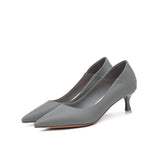 2025 238-1 single shoes women's 2025 new light mouth thin heel medium heel single shoes women's black work shoes small short heel women's shoes