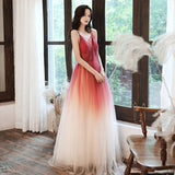 Evening dress 2025 spring new gray gradual change suspender annual meeting birthday party super fairy banquet dress dress girl