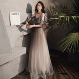 Evening dress 2025 spring new gray gradual change suspender annual meeting birthday party super fairy banquet dress dress girl