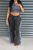 namcoverse Hit Color Side Tassel Cozy Drawstring Pants