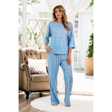 NAMCOVERSE  new autumn and winter 2025 Popular trade explosion loose printing seven-quarter sleeve trousers striped large size casual suit
