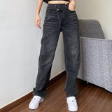 Womens Jeans Mom Baggay High Waist Straight Pants Women White Black Fashion Casual Loose Undefined Trousers 201223 Drop Delivery Appar Otihu