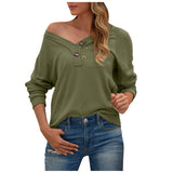 NAMCOVERSE 2025  2025 trade hot autumn and winter new long-sleeved V-neck casual loose knitted sweater sweater women's clothing