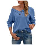 NAMCOVERSE 2025  2025 trade hot autumn and winter new long-sleeved V-neck casual loose knitted sweater sweater women's clothing
