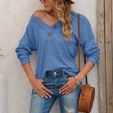 NAMCOVERSE 2025  2025 trade hot autumn and winter new long-sleeved V-neck casual loose knitted sweater sweater women's clothing