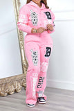 namcoverse Letter Print Sporty Hooded Pant Suit