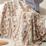 1pc Cozy Bohemian Tassel Throw Blanket - Soft, Warm, and Plush for Snuggling Up on Couch, Sofa, Office, Bed, Camping, Travelling, and Ramadan - Perfect for Indoor and Outdoor Use