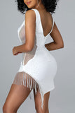 namcoverse Rhinestones Party Tassels Mini Dress