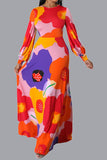 namcoverse Colorful Flower Print Backless Maxi Dress