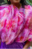 namcoverse Floral Print Rocking Ruffles Design T-Shirt