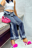 namcoverse Hit Color Gradient Retro Irregular Jeans