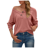 NAMCOVERSE 2025  2025 trade hot autumn and winter new long-sleeved V-neck casual loose knitted sweater sweater women's clothing
