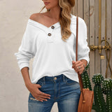 NAMCOVERSE 2025  2025 trade hot autumn and winter new long-sleeved V-neck casual loose knitted sweater sweater women's clothing