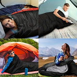 Outdoor Adventure Portable Folding Warm Sleeping Bag - Rectangular Shape, Zipper Closure, Synthetic Fiber Insulation, Polyester Fabric, Water-Resistant with Adjustable Zip and Easy Clean Design